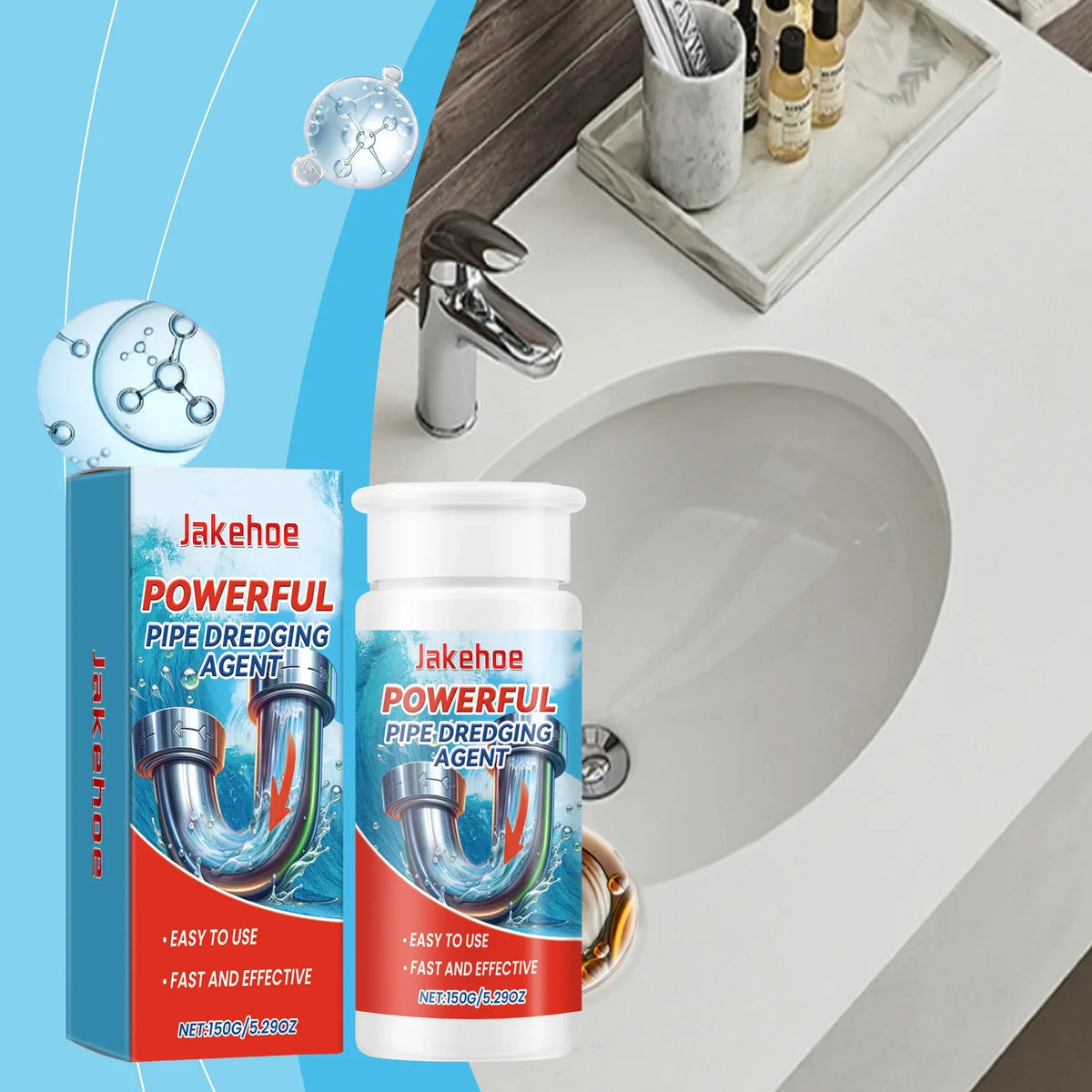 Powerful Pipe Dredging Agent – Drain Unblocking Cleaner | Qme Drain Unblocking Cleaner Qme