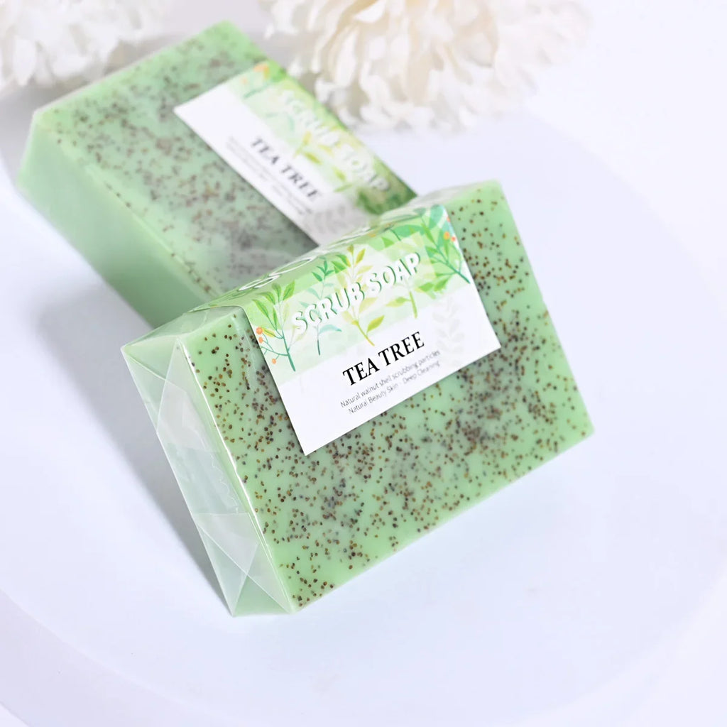 Natural Handmade Exfoliating Whitening Soap – Tea Tree Oil Exfoliating Bar Soap Qme