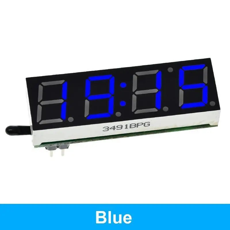 Digital Clock Temperature Voltage Module – DIY Car Voltmeter Car Voltmeter Module Qme Blue