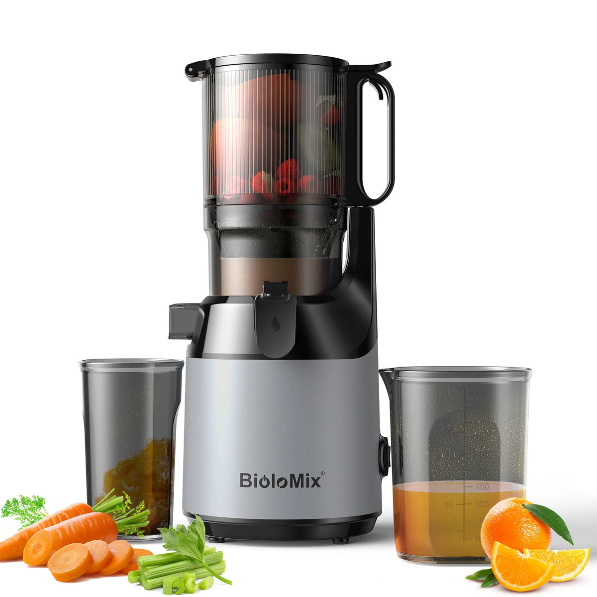 HAOYUNMA 130mm Wide Mouth Cold Press Masticating Juicer Masticating Juicer Qst SJ-023 UK