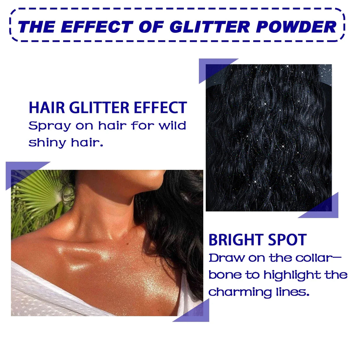 Holographic Glitter Spray for Hair & Body – Shimmer Glow Body Glitter Spray Qme