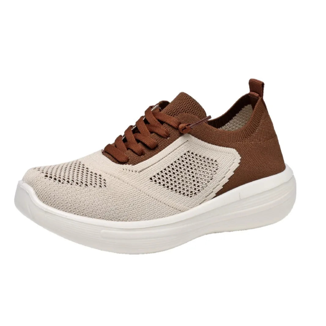 Women's Mesh Platform Sneakers – Breathable Hollow Casual Shoes Platform Sneakers Qst
