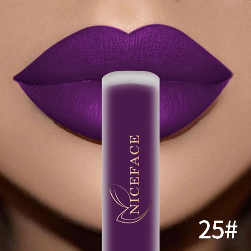 NICEFACE Matte Liquid Lipstick – Waterproof Long-Lasting Lip Tint Matte Liquid Lipstick Qme