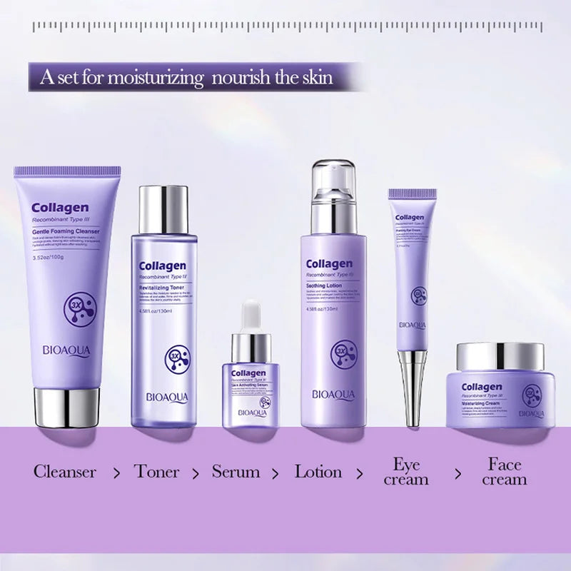 Qme Collagen Anti-Aging Firming 6-Piece Skincare Set Anti-Aging Skincare Set Qme