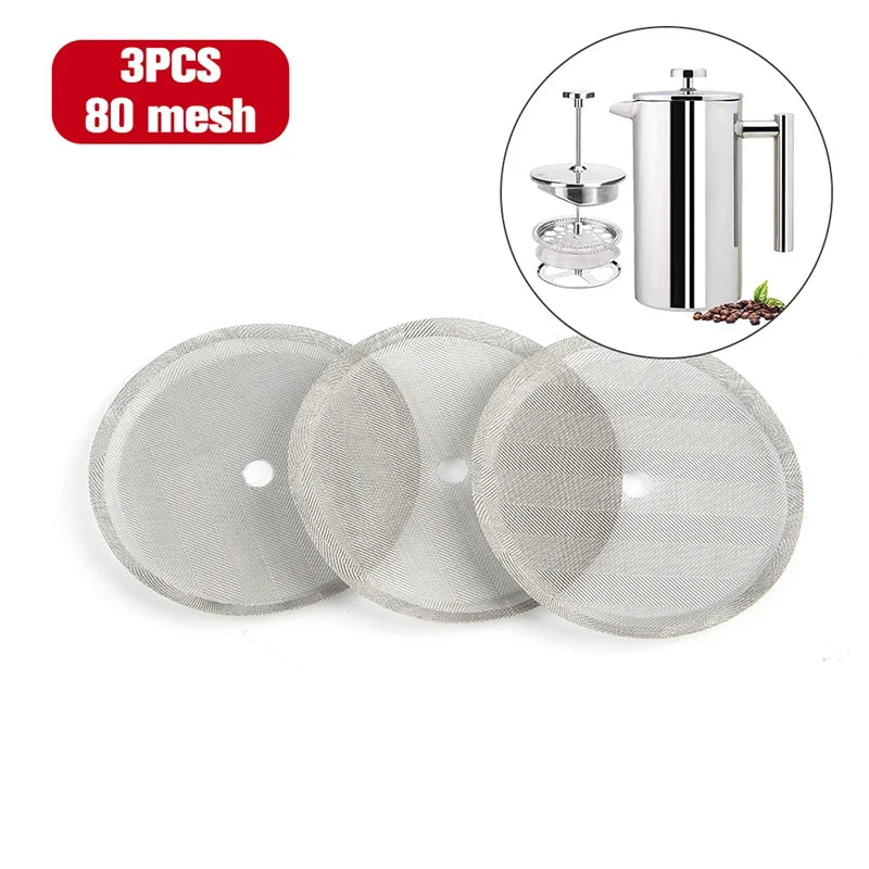 Reusable Stainless Steel French Press Detachable Mesh Filter French Press Filter Qme