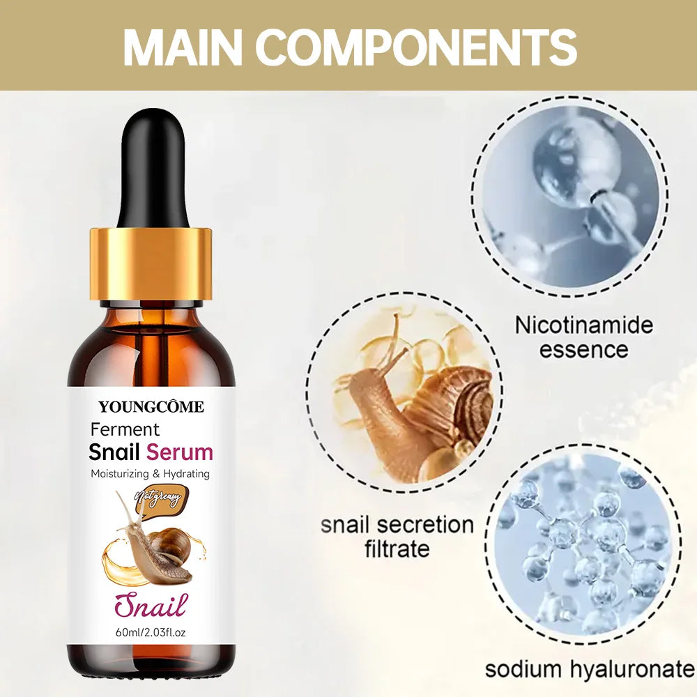 YOUNGCOME Snail Collagen Face Serum – Korean Skin Care Face Serum Qst