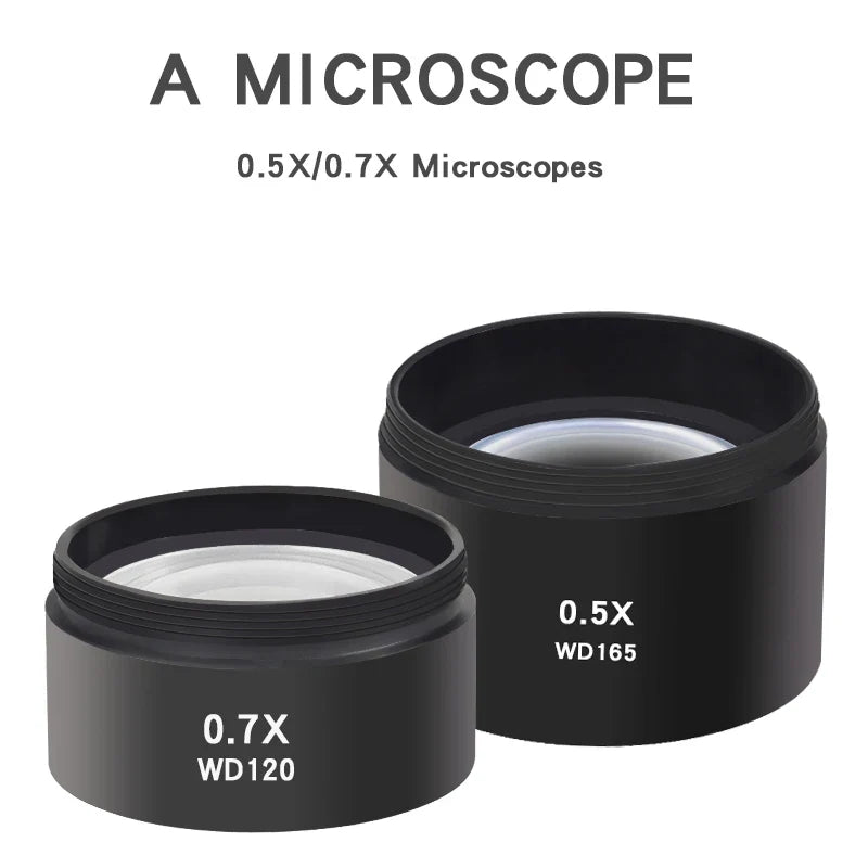 Trinocular Microscope Barlow Lens 0.5X WD165 & 0.7X WD120 Microscope Barlow Lens Qme