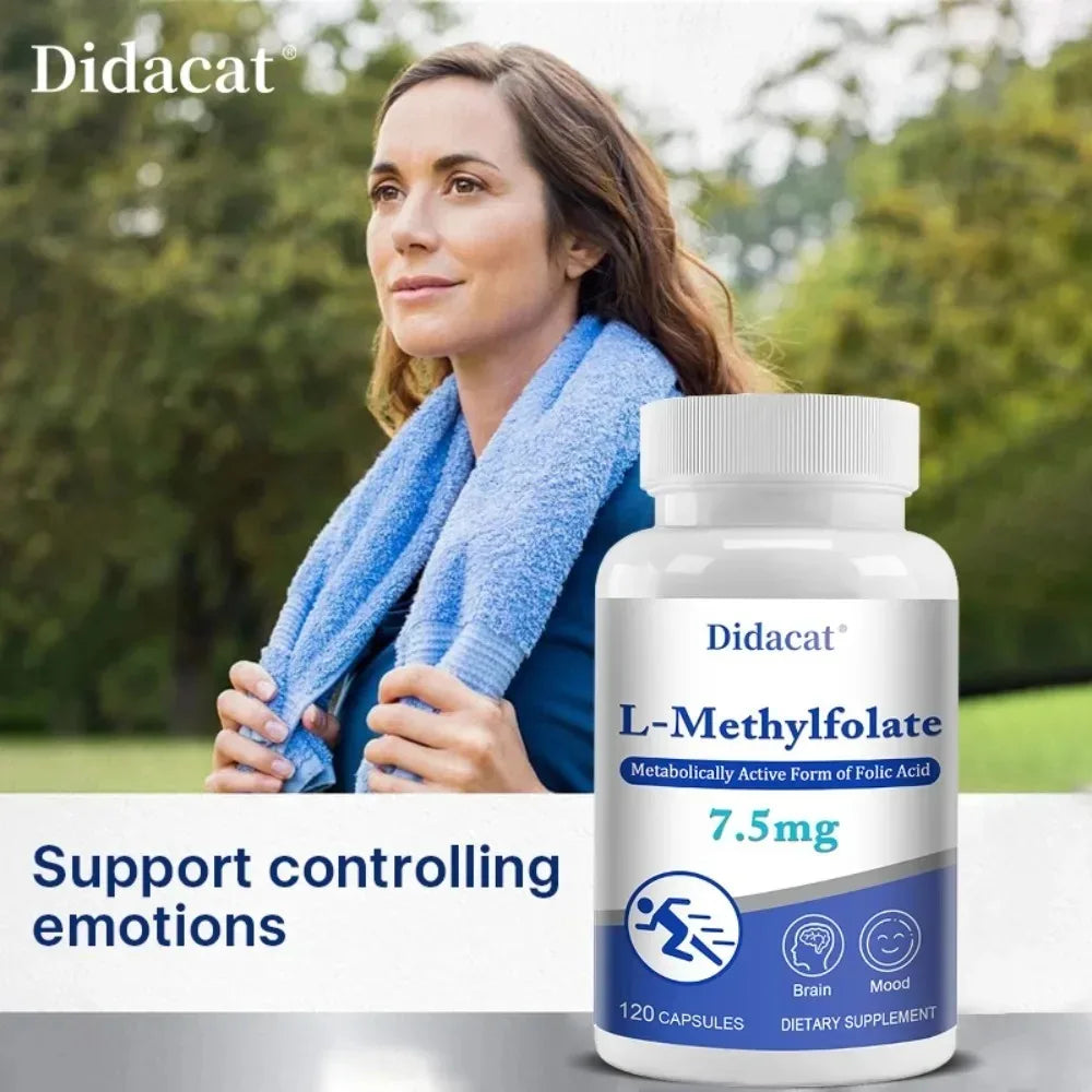 L-Methylfolate Capsules – Active Folate, Non-GMO | Didacat Folate Supplement Qst