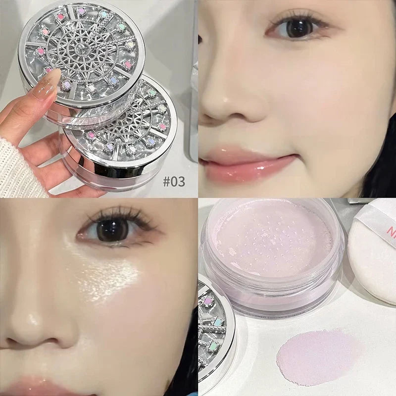 NICEKEY Matte Loose Setting Powder – Waterproof Oil Control Loose Setting Powder Qme