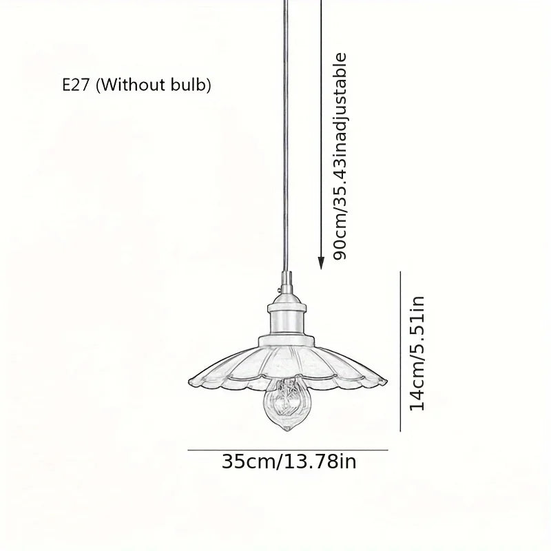 Vintage Industrial Pendant Light E27 Loft Retro Chandelier Lamp Industrial Pendant Light Qme 35cm