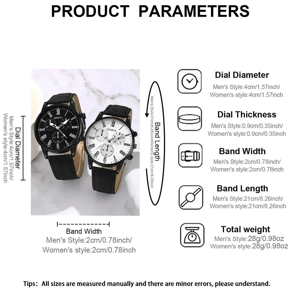 Geneva Men's Chronograph Watch Black Suede Leather Quartz Chronograph Watch Qme