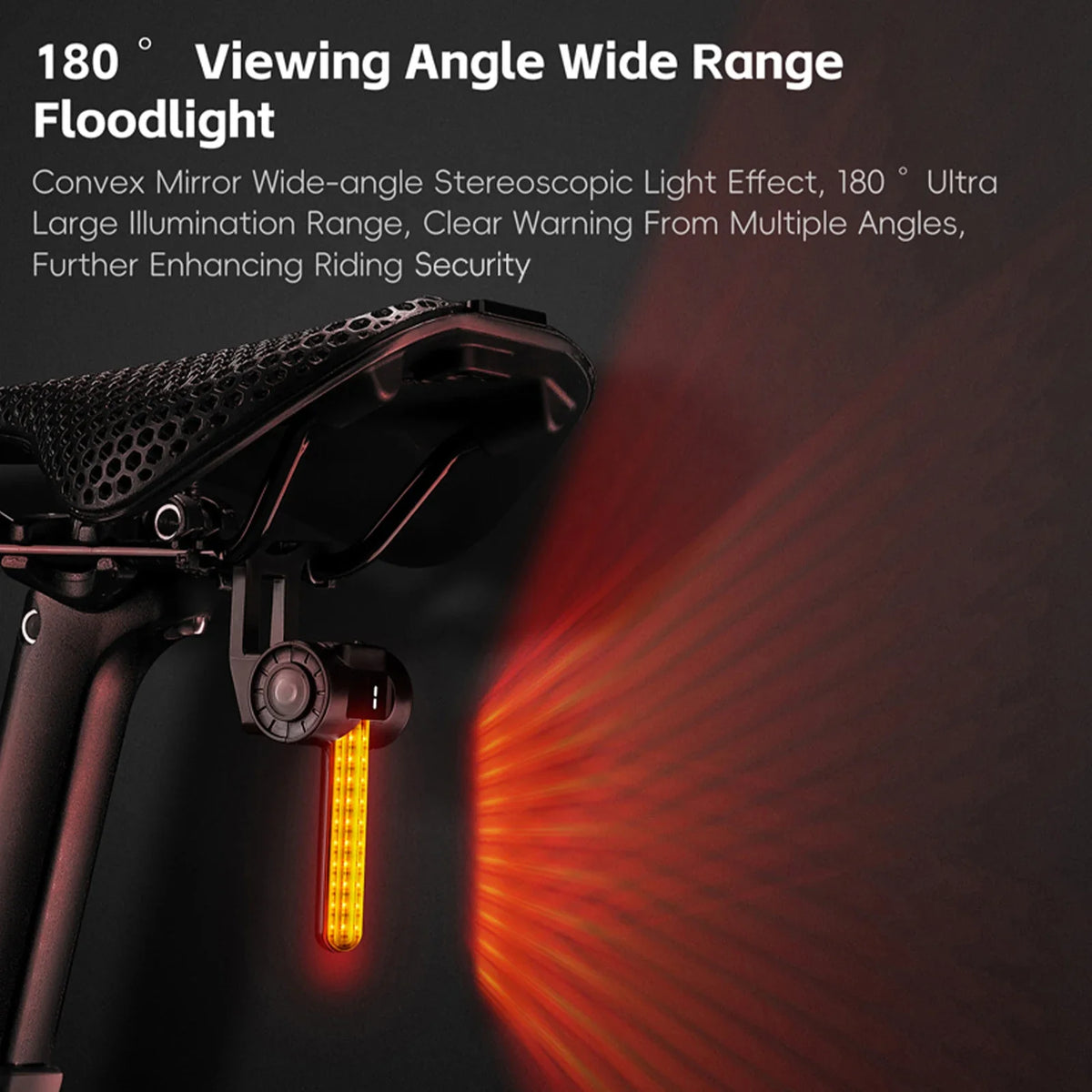 Smart Sensing Navigation Bike Tail Light | 400mAh USB-C Bike Tail Light Qme