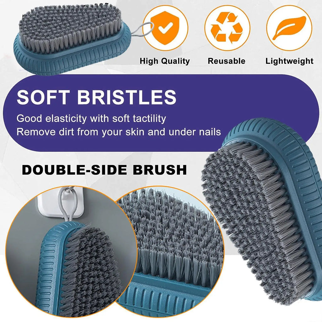Heavy Duty Nail Brush with Handle – Fingernail Manicure Tool Nail Cleaning Brush Qme