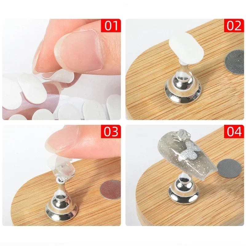 Double-Sided Nail Tips Adhesive Tape – Traceless Gel Strips Nail Art Adhesive Qme