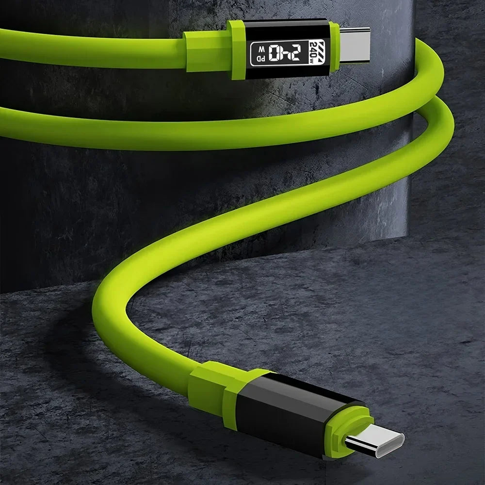 240W USB-C Fast Charge Cable – 0.3m to 2m | iPhone & Samsung USB-C Charging Cable Qme