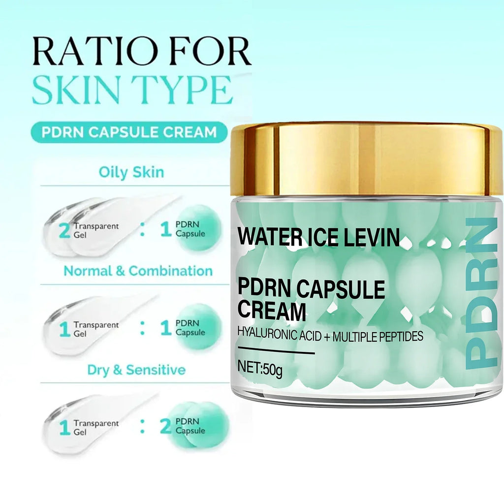 PDRN Capsule Cream – Hyaluronic Acid & Peptides Moisturizer Anti-Aging Face Cream Qme