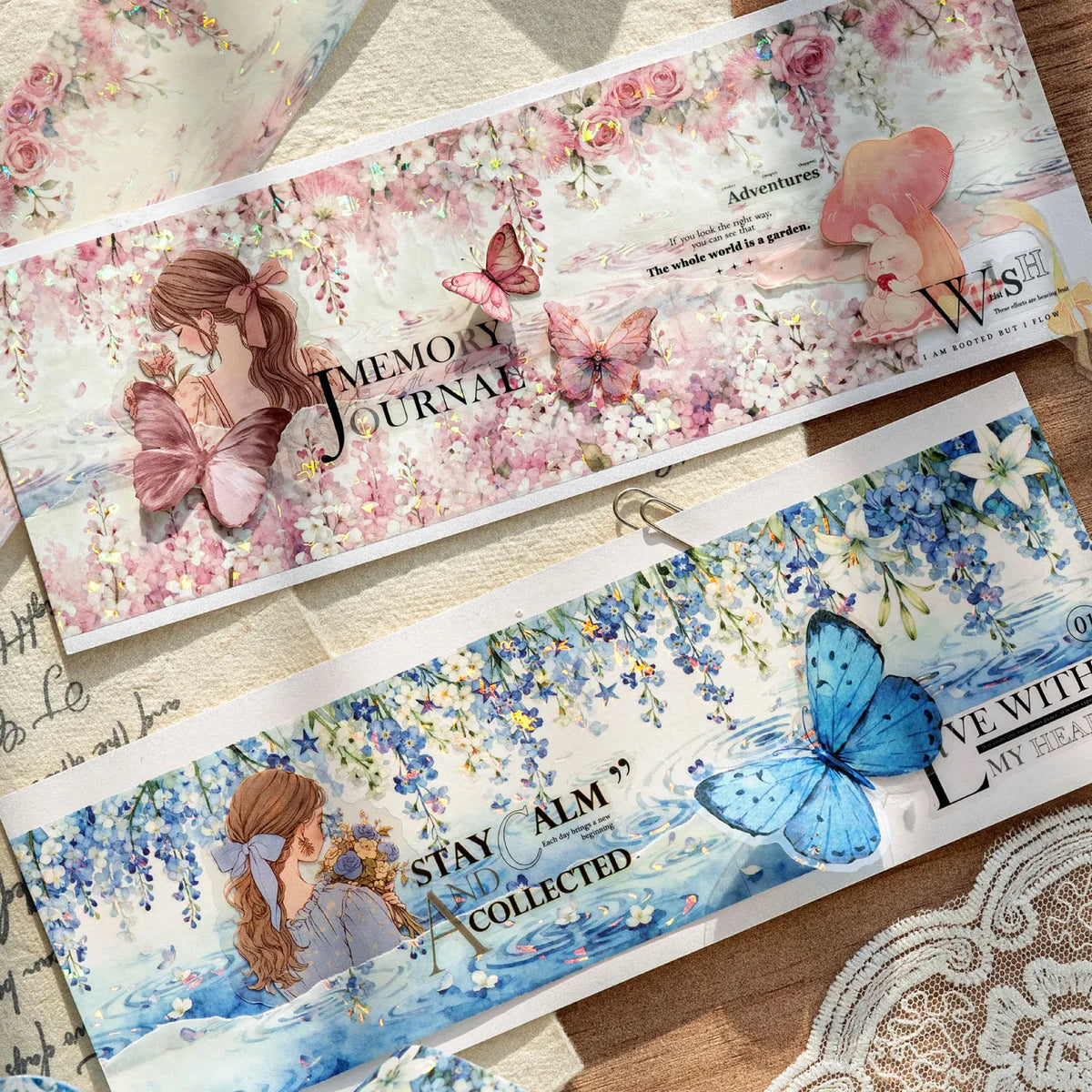 Floral Tassel Washi Tape – DIY Journal, Scrapbook & Collage Decorative Craft Tape Qme