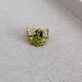 Cute Tree Frog Adjustable Open Ring – Novelty Metal Jewelry Novelty Animal Ring Qme green resizable