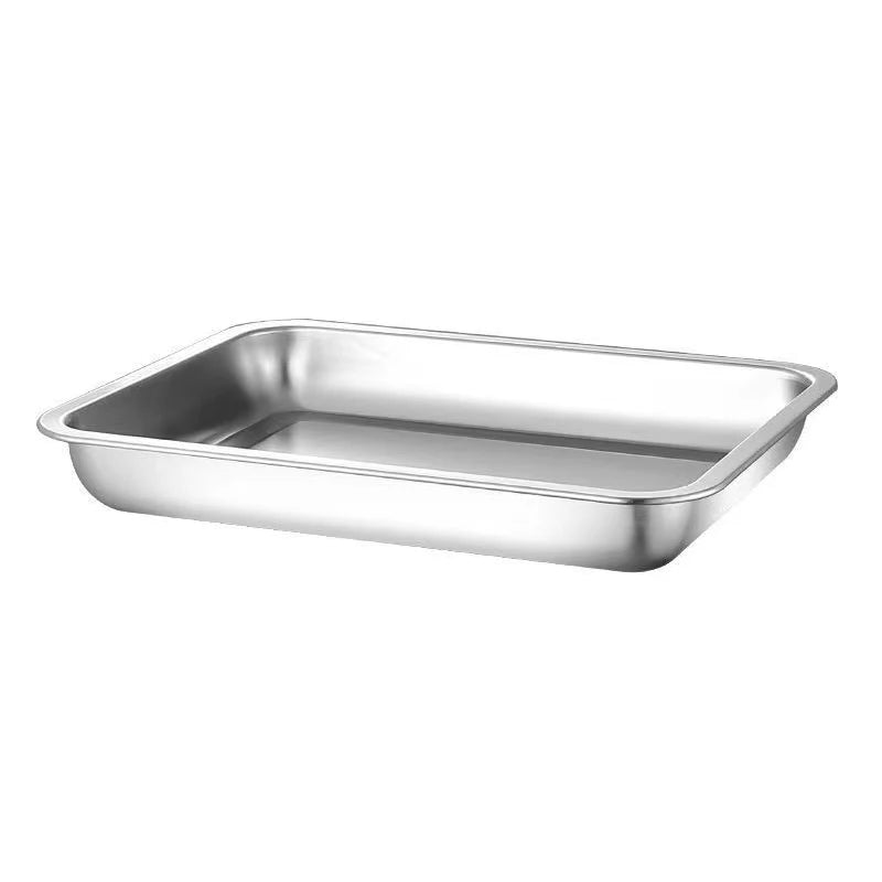 Stainless Steel Rectangle Serving Tray – BBQ & Kitchen Serving Tray Qst