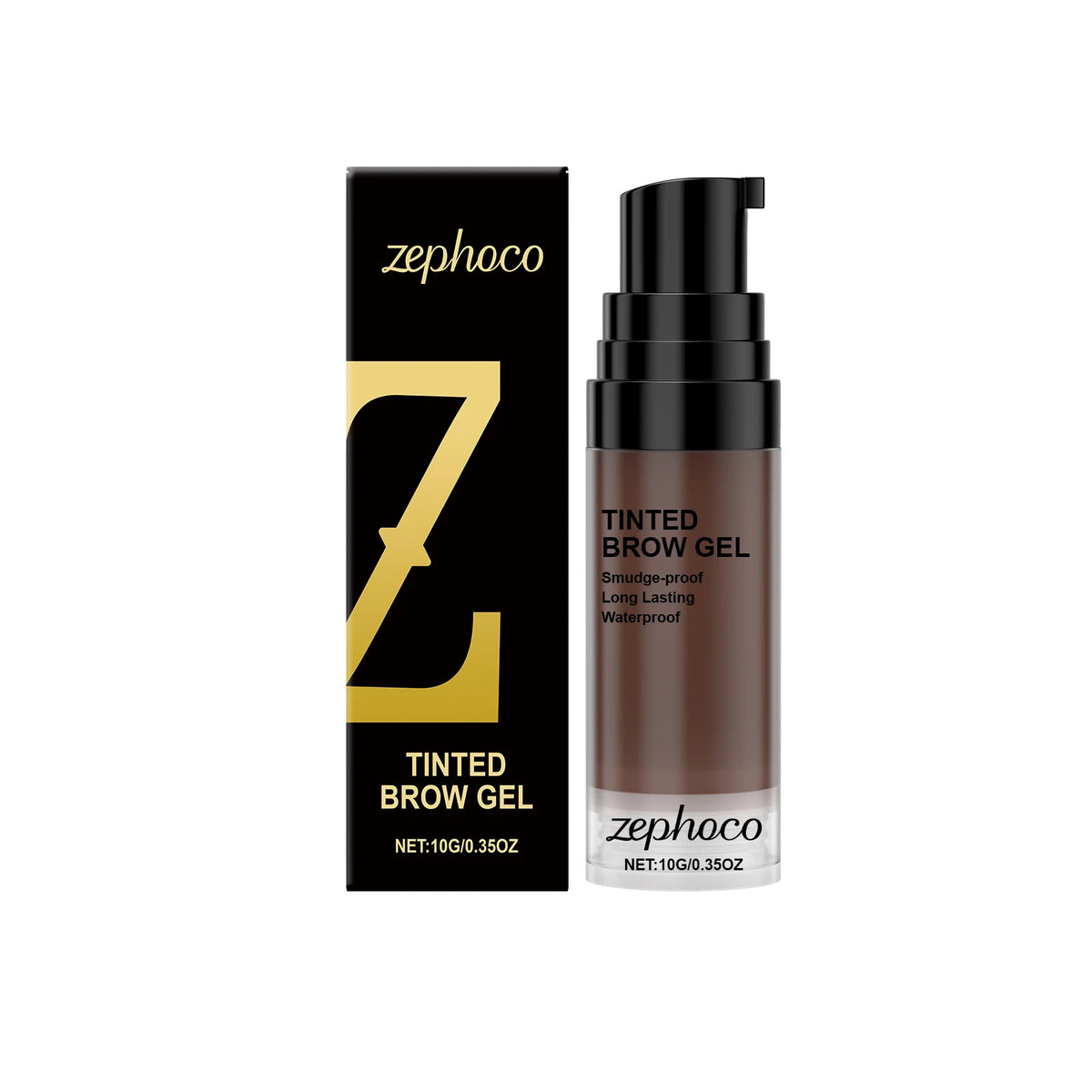 Zephoco Tinted Brow Gel – Waterproof Matte Eyebrow Tint Eyebrow Tint Gel Qst Dark Brown