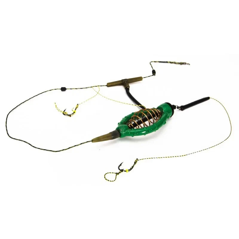 Copper Fishing Bait Cage Feeder Basket – Carp & Catfish Fishing Bait Feeder Qme green 50