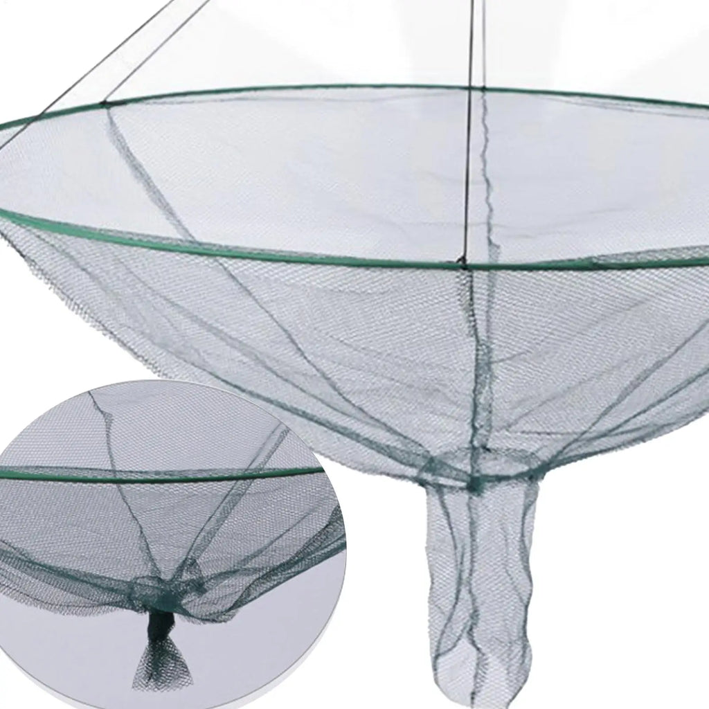 Collapsible Round Hoop Net – Crab & Cast Fishing Net Collapsible Fishing Net Qme