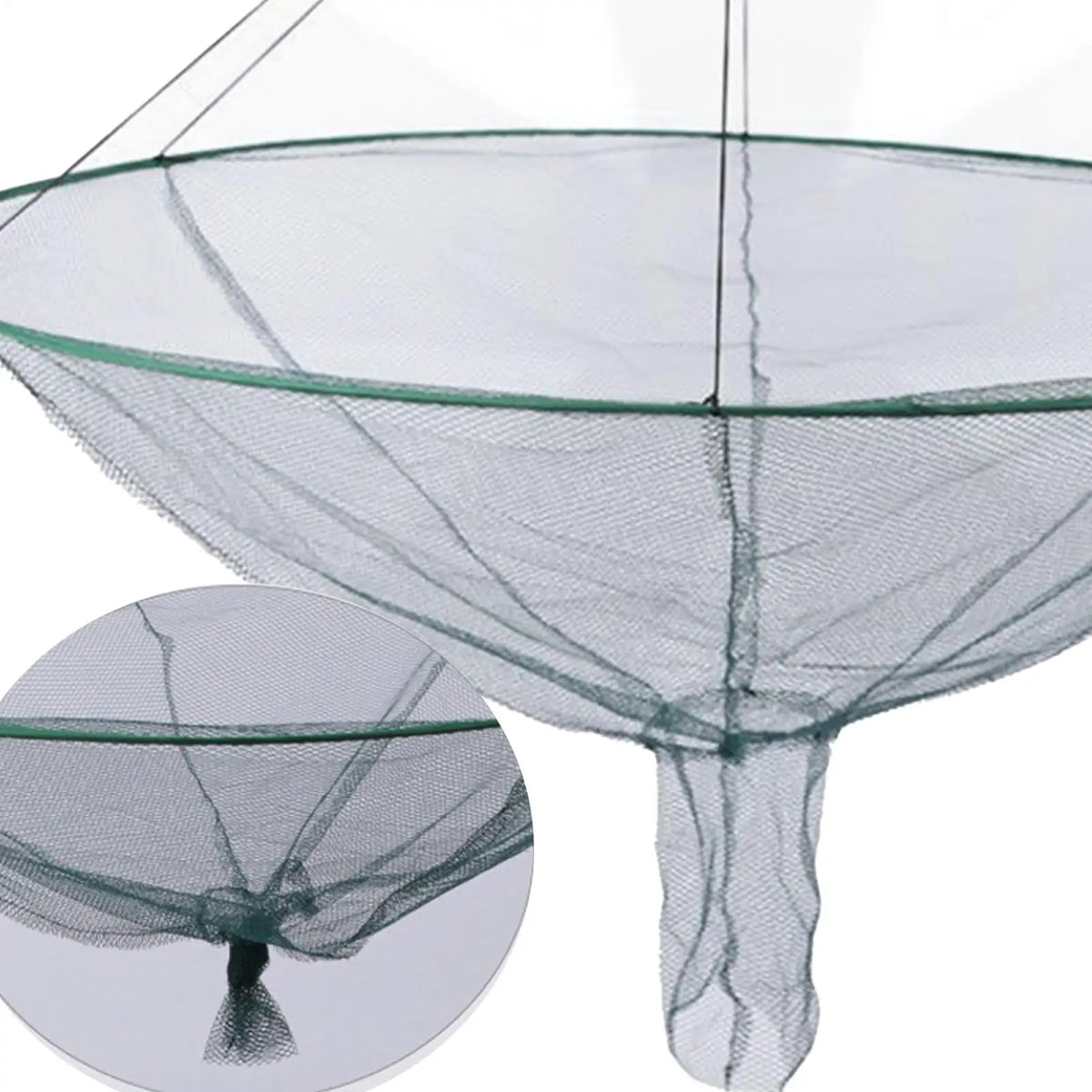 Collapsible Round Hoop Net – Crab & Cast Fishing Net Collapsible Fishing Net Qme