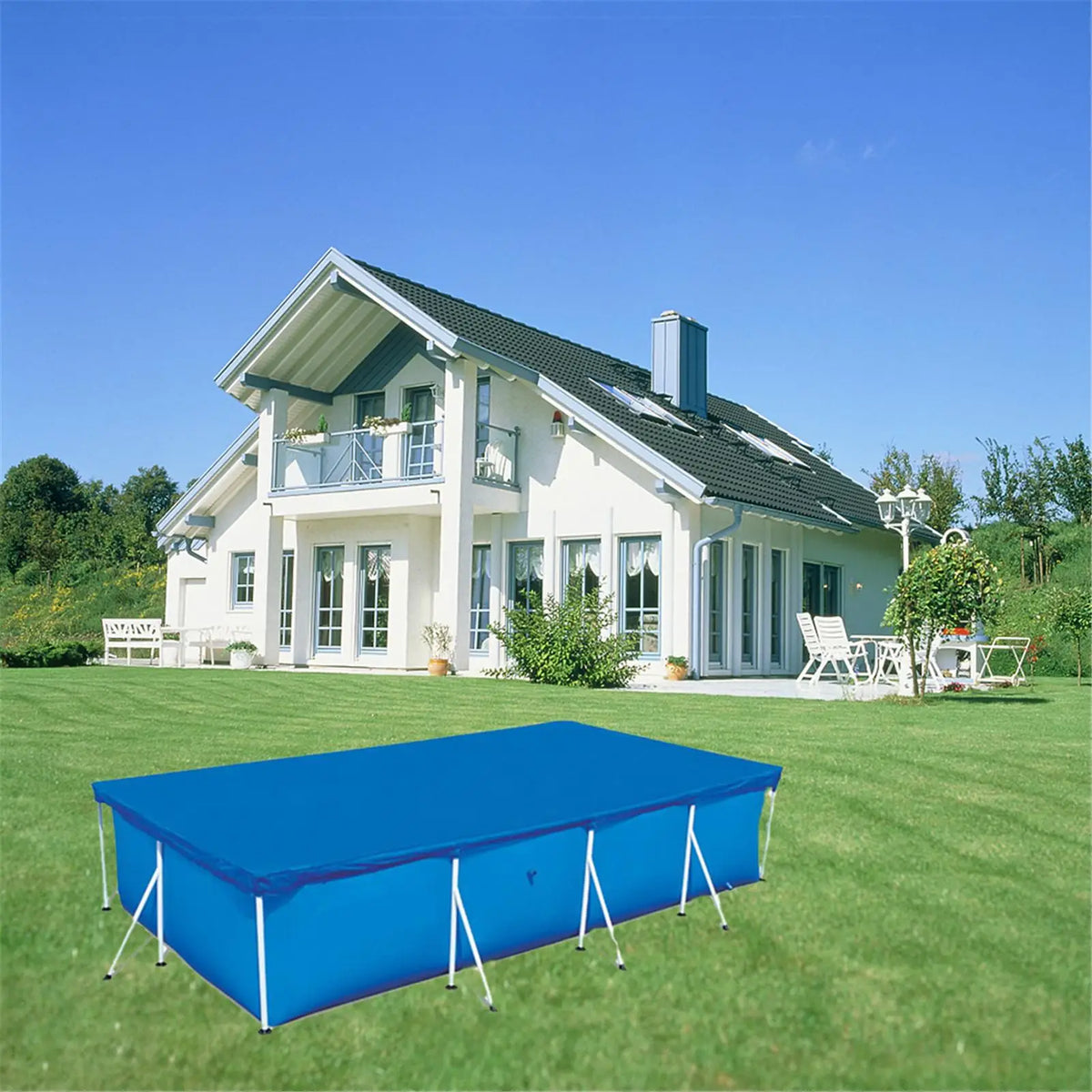 Rectangular Pool Cover – Weatherproof, Dustproof & Waterproof Pool Protection Cover Qme