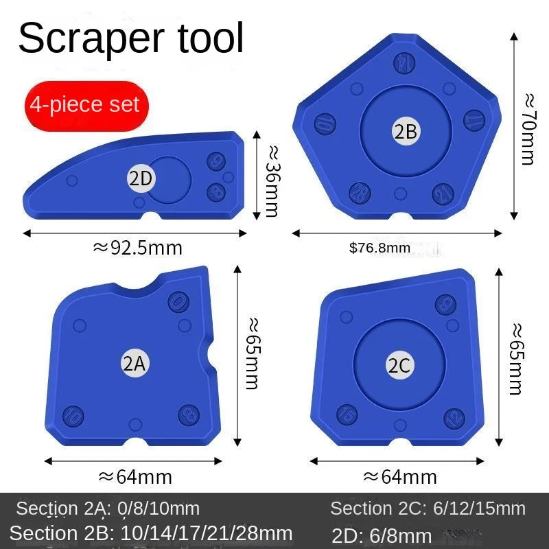 4-Piece Silicone Caulking Tool Set – Professional Sealant Kit Caulking Tool Set Qme