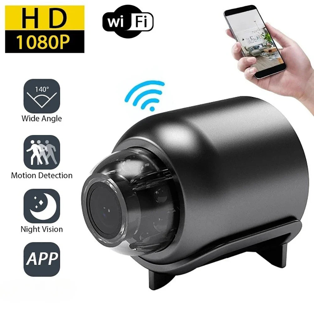 Mini WiFi Security Camera – Wireless Remote Monitoring & Night Vision WiFi Security Camera Qme 1pc