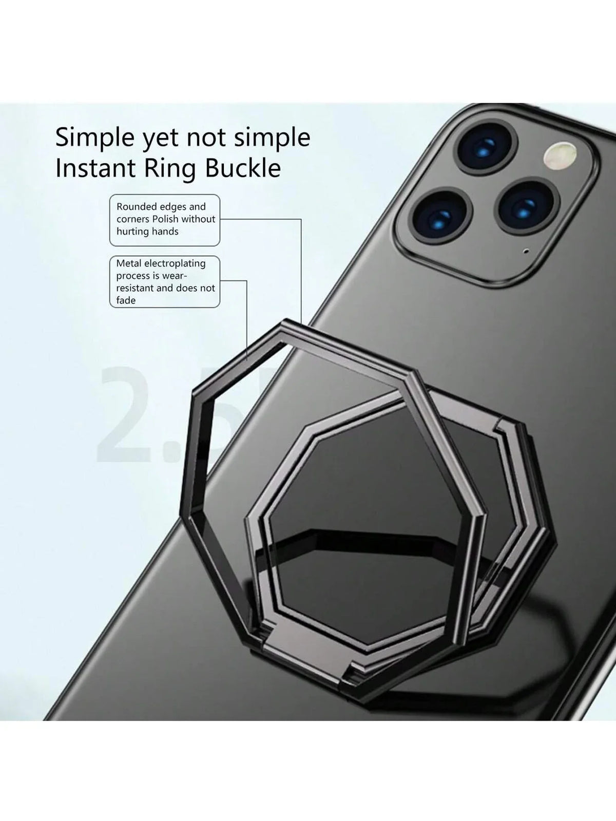 Zinc Alloy Phone Ring Holder Folding Stand 360° Rotating Phone Ring Stand Qme