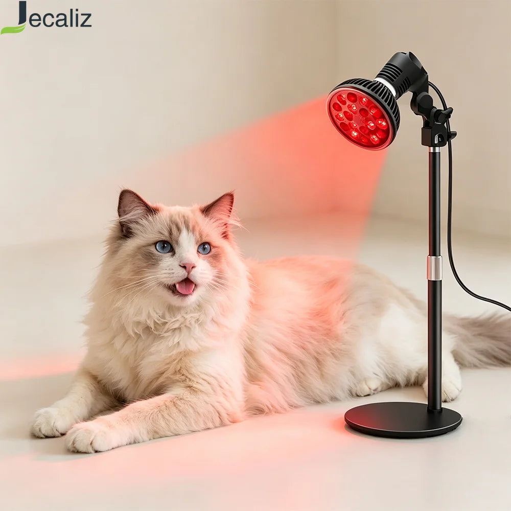Jecaliz Red Light Therapy Lamp for Pets & Home 660nm 850nm Red Light Therapy Lamp Qst