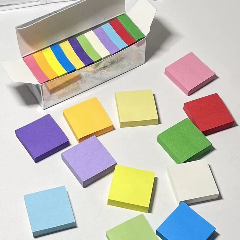 Fluorescent Sticky Notes – 11-Color Planner Note Pads Set Sticky Note Pads Qme