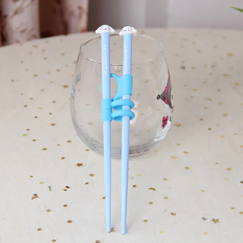 Hello Kitty Kuromi Finger-Loop Practice Chopsticks Food-Grade Practice Chopsticks Qme 3