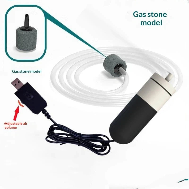 Silent Aquarium Air Pump with Air Stone for Small Fish Tanks Aquarium Air Pump Qst A6