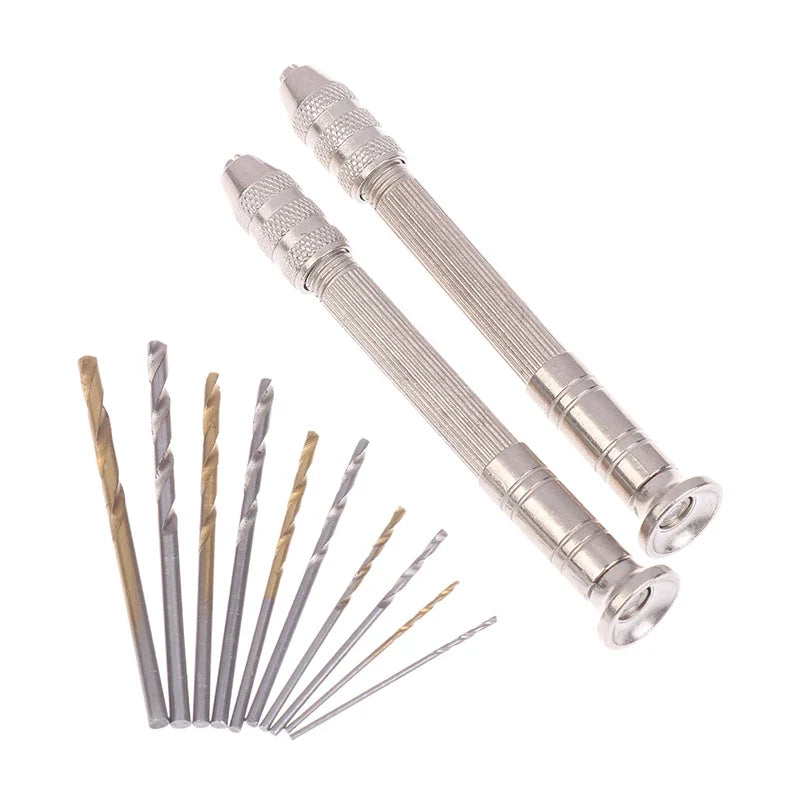 Precision Pin Vise Hand Drill with Twist Bits – Hobby DIY Pin Vise Hand Drill Qme