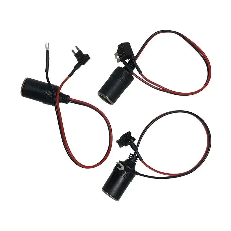 Pure Copper Car Cigarette Lighter Female Socket Plug Cable Car Socket Adapter Qme