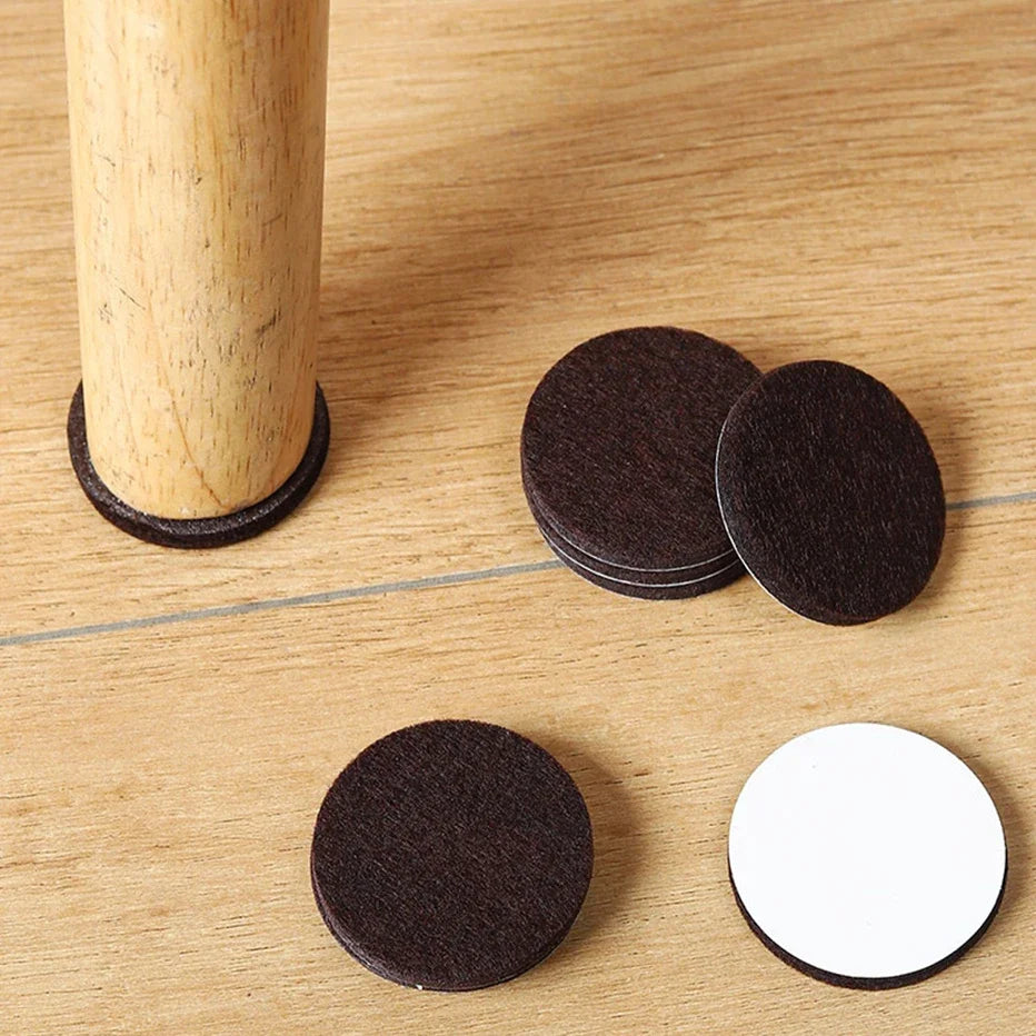 Felt Chair Leg Pads – Self-Adhesive Round & Square Floor Protectors Furniture Floor Protectors Qme