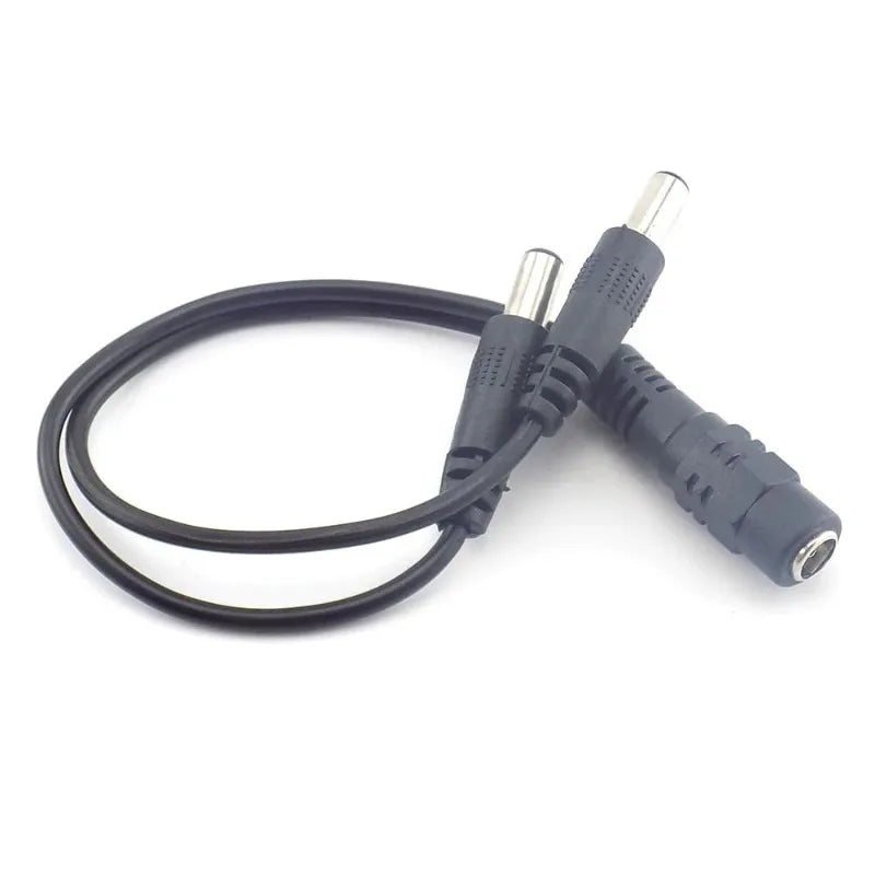 1-to-2 DC Power Splitter Cable 12V Surveillance & LED DC Power Splitter Cable Qme