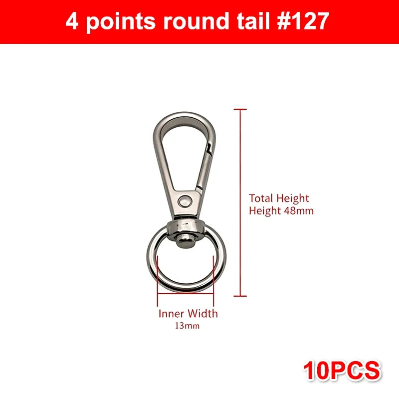 Zinc Alloy Swivel Snap Hooks – Heavy Duty Rust-Proof DIY Set Swivel Snap Hooks Qme 2 Silver