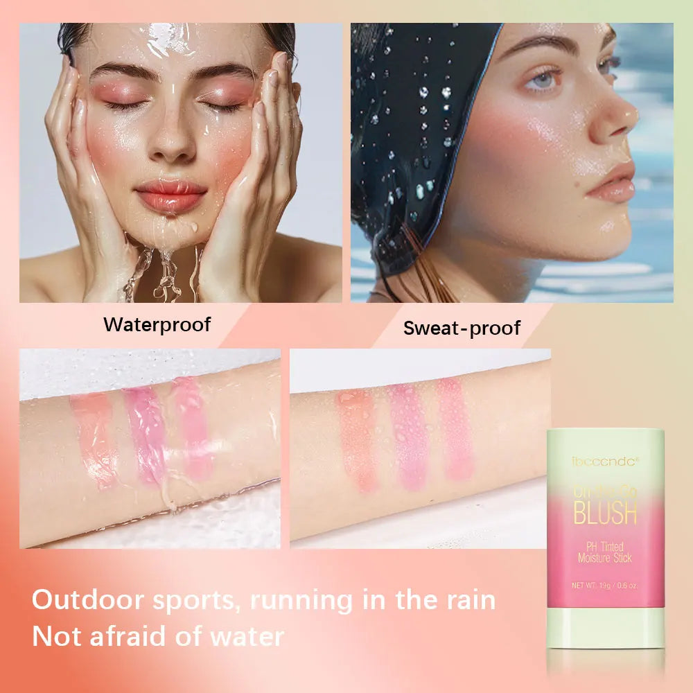 ibcccndc Color Changing Cream Blush Stick – Waterproof Blusher Cream Blush Stick Qst