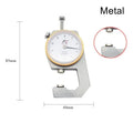 Leather Thickness Gauge 0–10mm Dial Meter for Paper & Pipe Dial Thickness Gauge Qme Metal