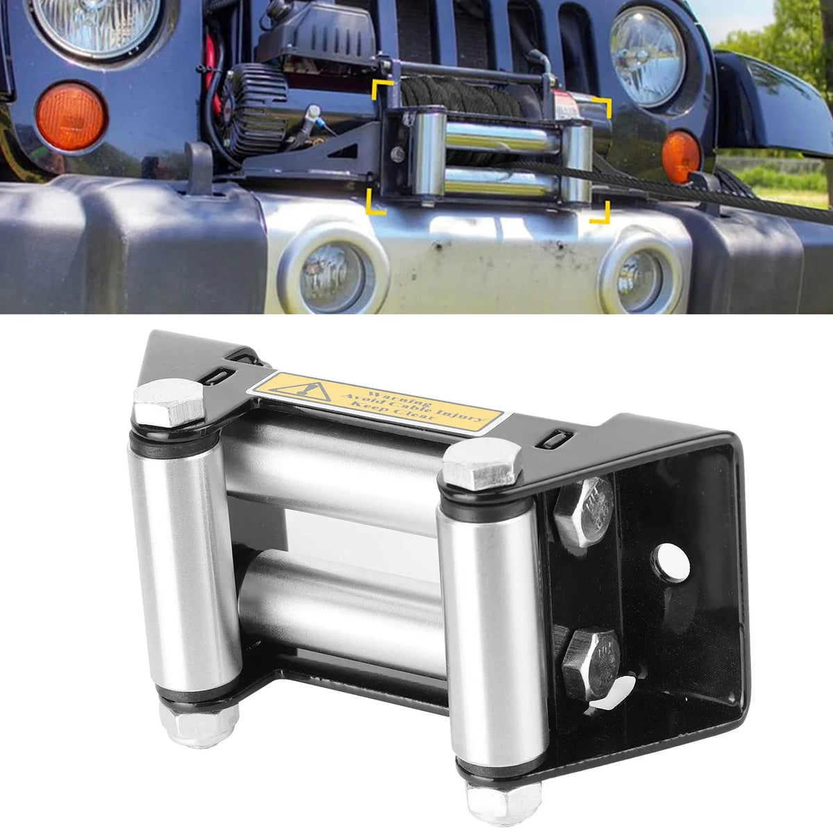 Heavy Duty Roller Fairlead Winch Cable Guide 125mm Iron Winch Roller Fairlead Qme
