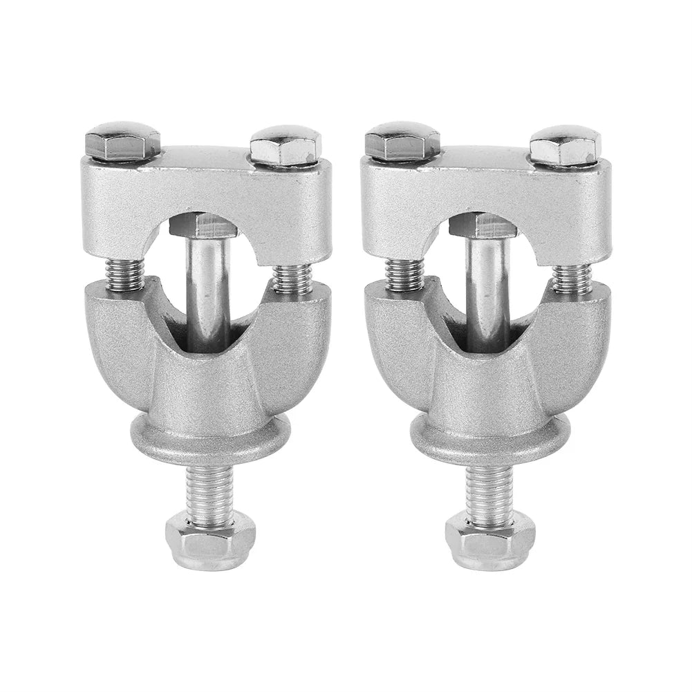 Silver 7/8" Handlebar Riser Clamp Mount for ATV & Motorcycle Handlebar Riser Clamp Qme