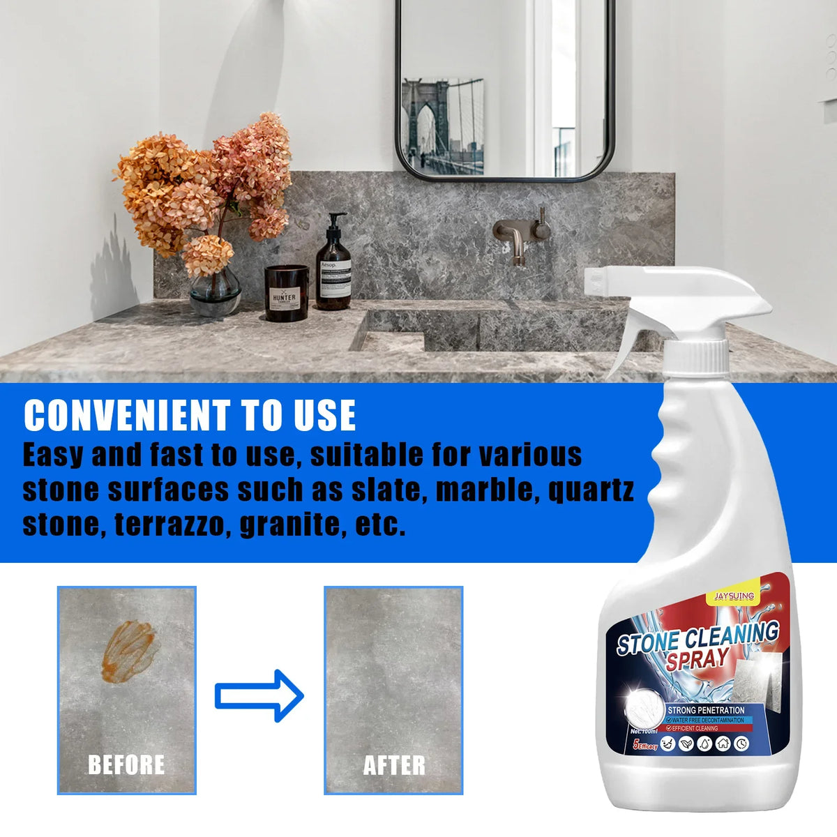 Nano Crystal Stone & Tile Coating Cleaner | Qme Stone & Tile Cleaner Qme