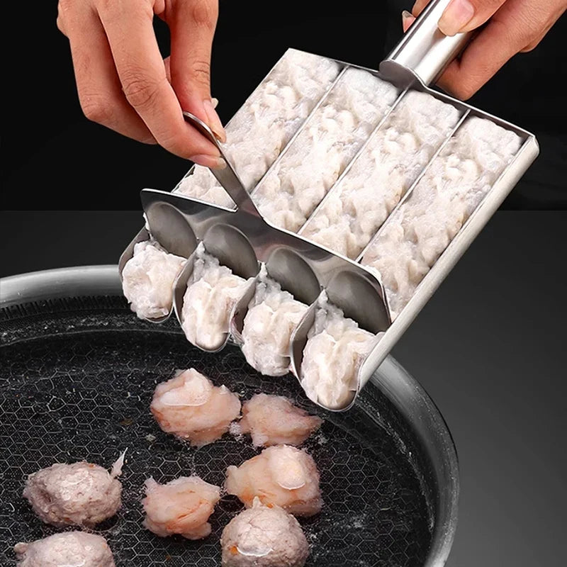 Non-Stick Meatball Maker Spoon – Stainless Steel Easy Release Meatball Maker Spoon Qme