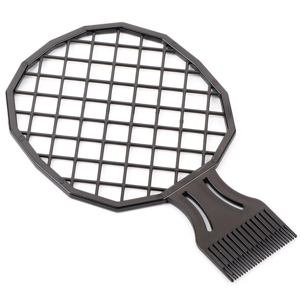 Afro Curly Hair Comb – Tin Foil Hot Perm Hairdressing Tool Hair Styling Comb Qst black