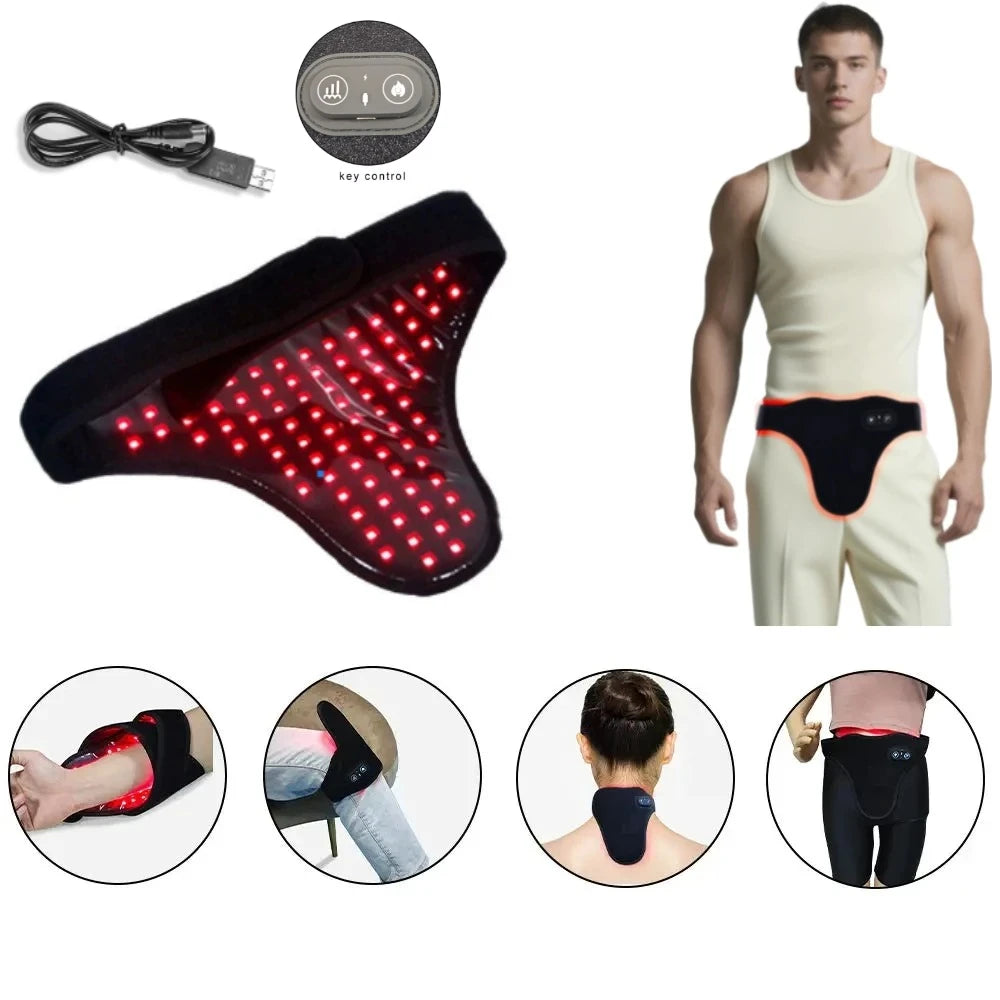 Red Light Therapy Wrap for Men – 660nm & 850nm LED Pad Red Light Therapy Device Qst
