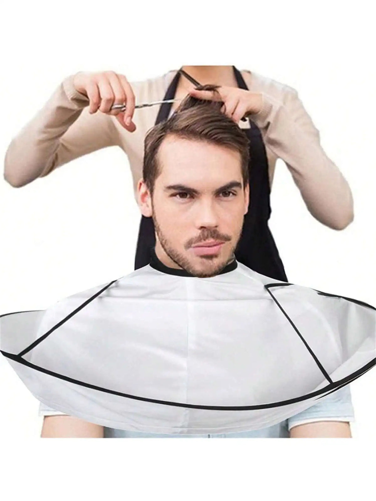 Hair Cutting Cape Adult Bib – Non-Stick Clipper Apron | Qme Hair Cutting Cape Qme