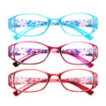 VOPHA Retro Square Reading Glasses Anti-Blue Light +1.0–+3.0 Reading Glasses Qst Blue Purple Red +250